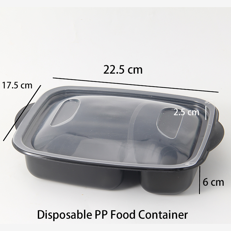 YLH AD14AA Take Out Container With Handle Lunch Box 2 Compartment
