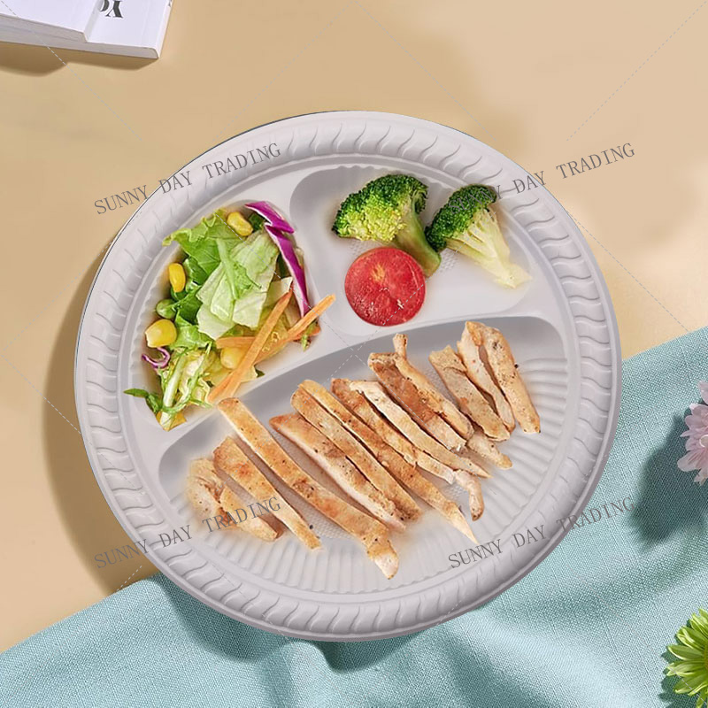 YYT  Corn Starch Round Plate Multi-Comp 8